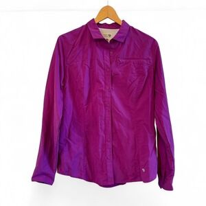 Wms Magenta Mountain Hardwear LS Button Down Shirt Sz M Casual Gorpcore Outdoor